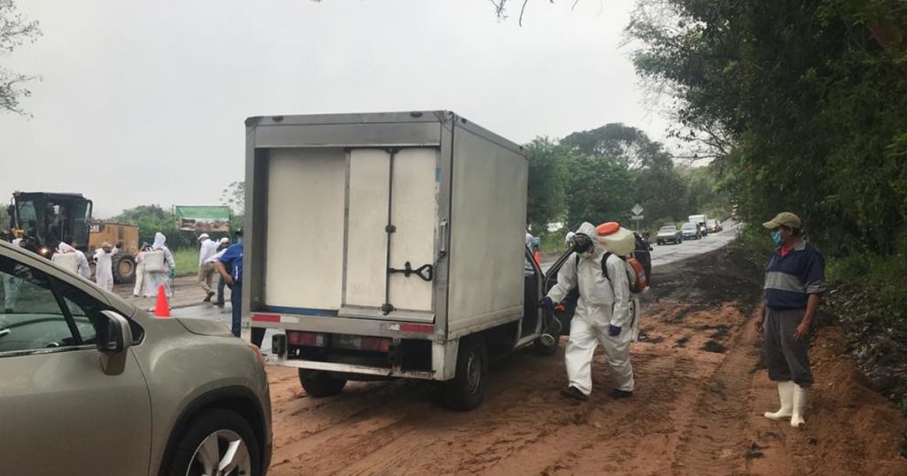 Instalan cerco sanitario en los límites de Tlapacoyan–Martínez de la Torre