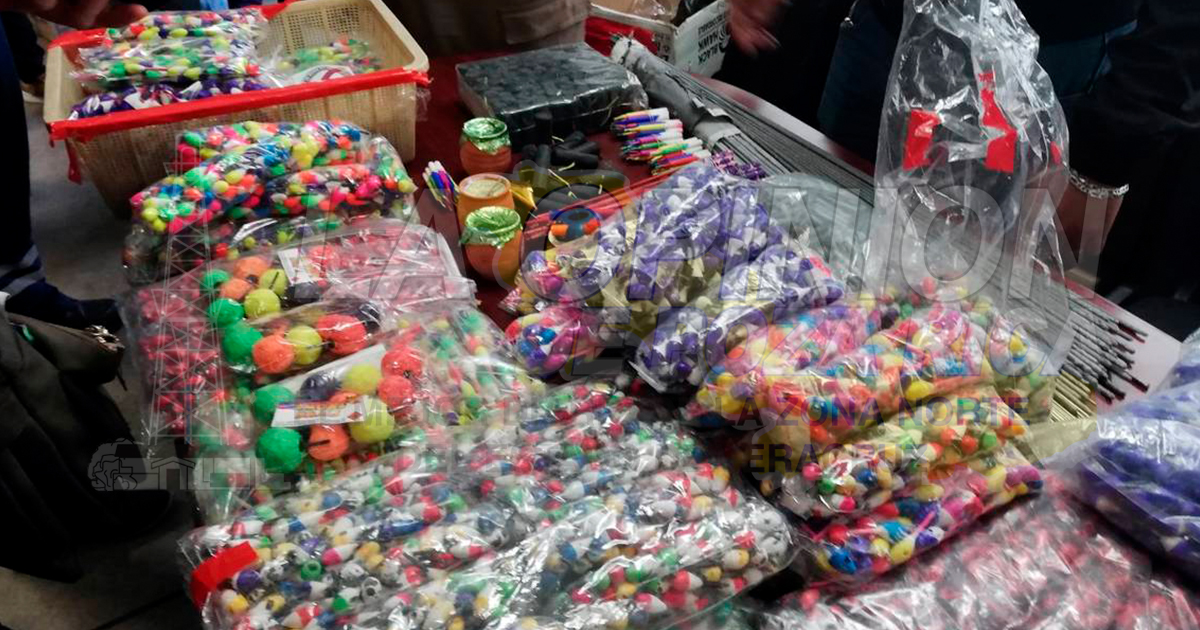 Destruyen material de pirotecnia