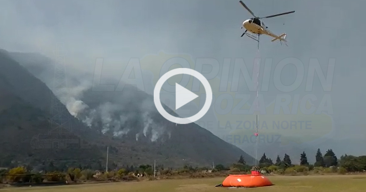 Con galones de agua, combaten incendio en Maltrata