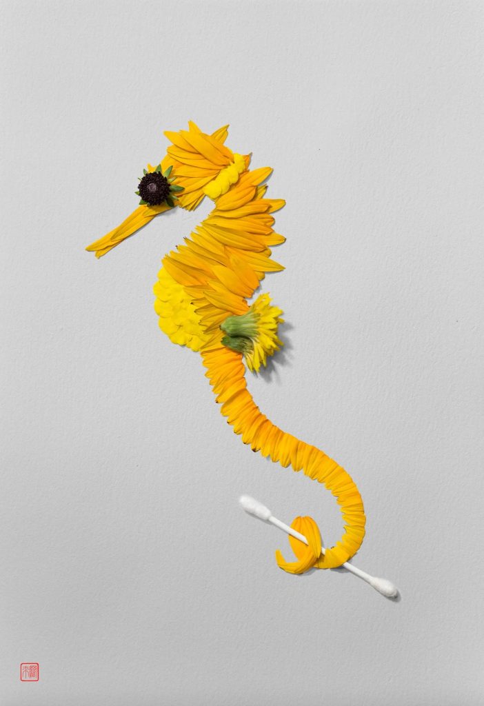 Las vibrantes composiciones florales de Raku Inoue