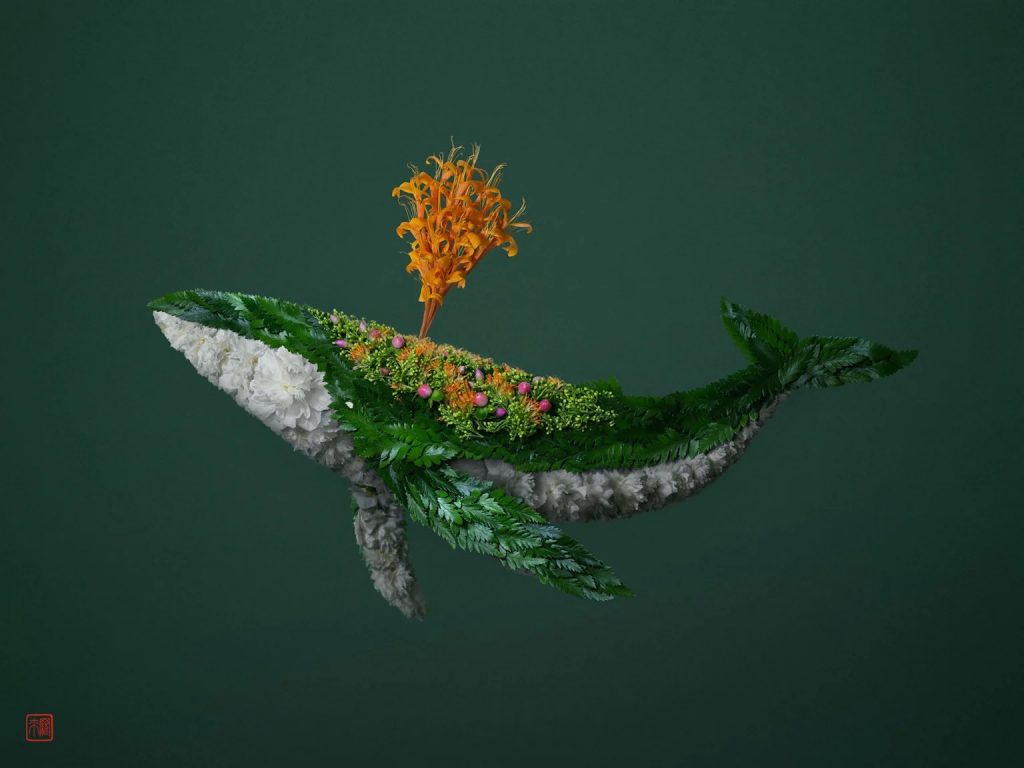 Las vibrantes composiciones florales de Raku Inoue