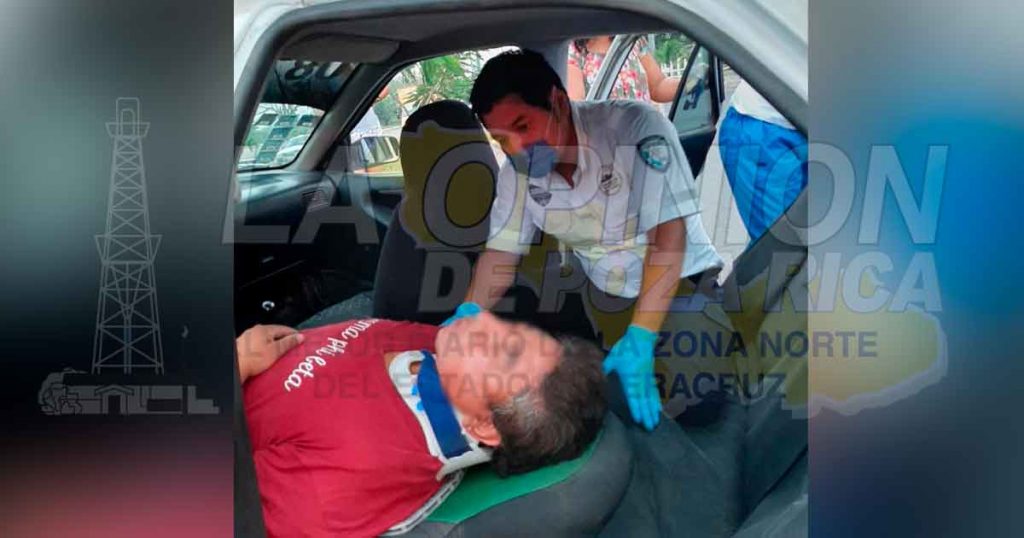 Ebrio petrolero provoca choque en la Poza Rica - Coatzintla