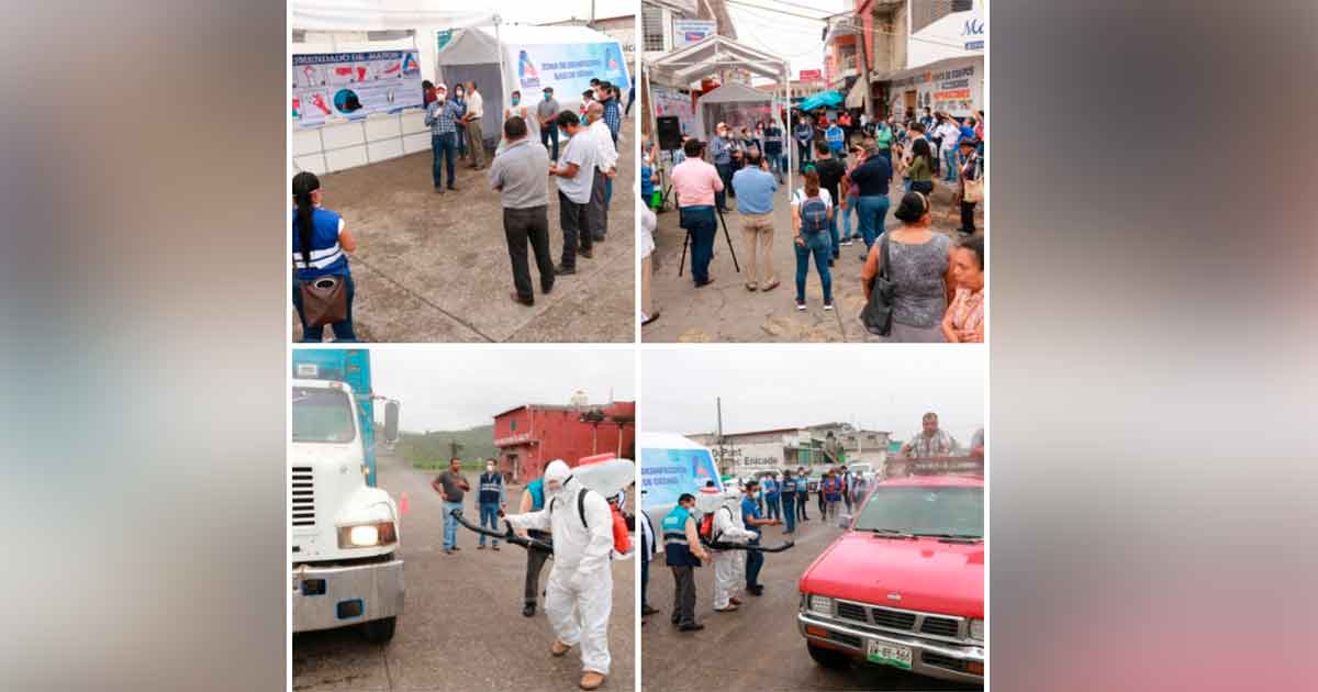 El Gobierno Municipal de Álamo puso en operación dos módulos sanitizadores para el combate del COVID-19