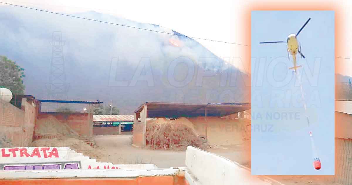 Con galones de agua combaten incendio en Maltrata