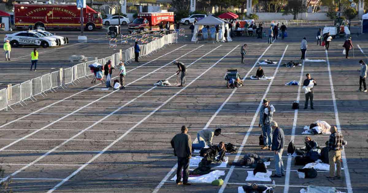 Albergue improvisado en parqueadero de las Vegas causa indignación en Estados Unidos