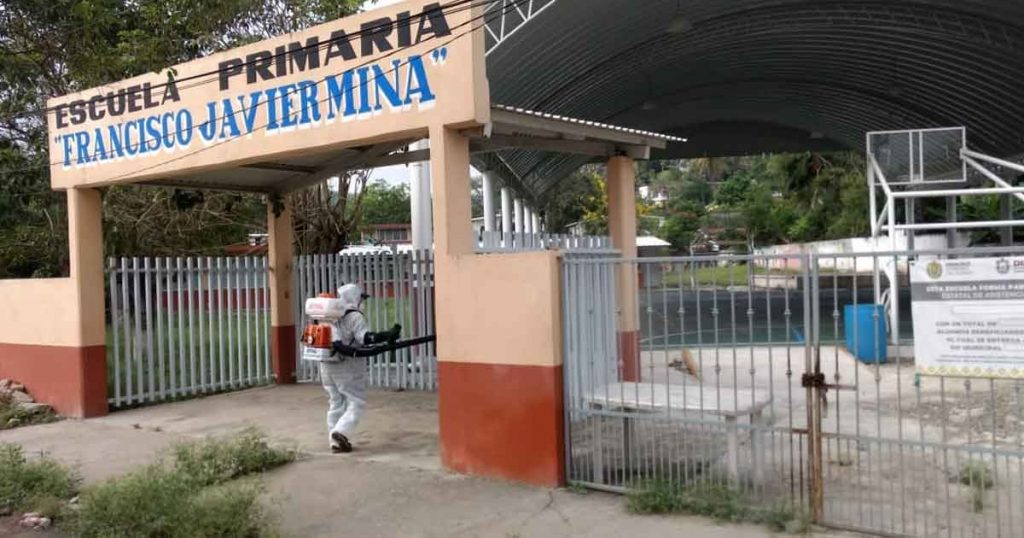 Continúa Sanitización para evitar riesgos de contagios en Poza Rica