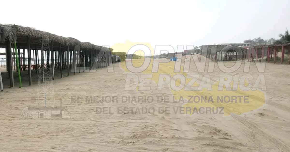 Playas de Tuxpan cumplen un mes cerradas por pandemia