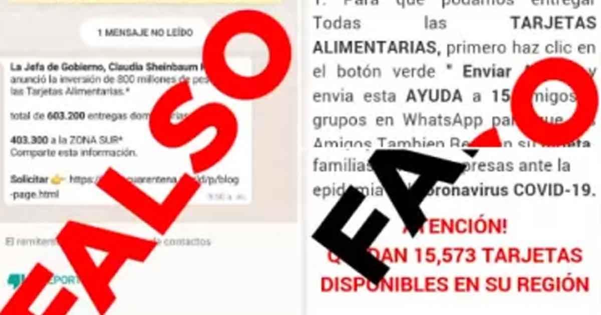 ¿Recibiste mensaje de WhatsApp sobre tarjetas de ayuda alimentaria? Cuidado, es falso