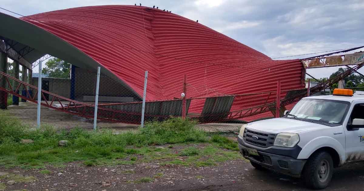 Se desploma domo en La Concha