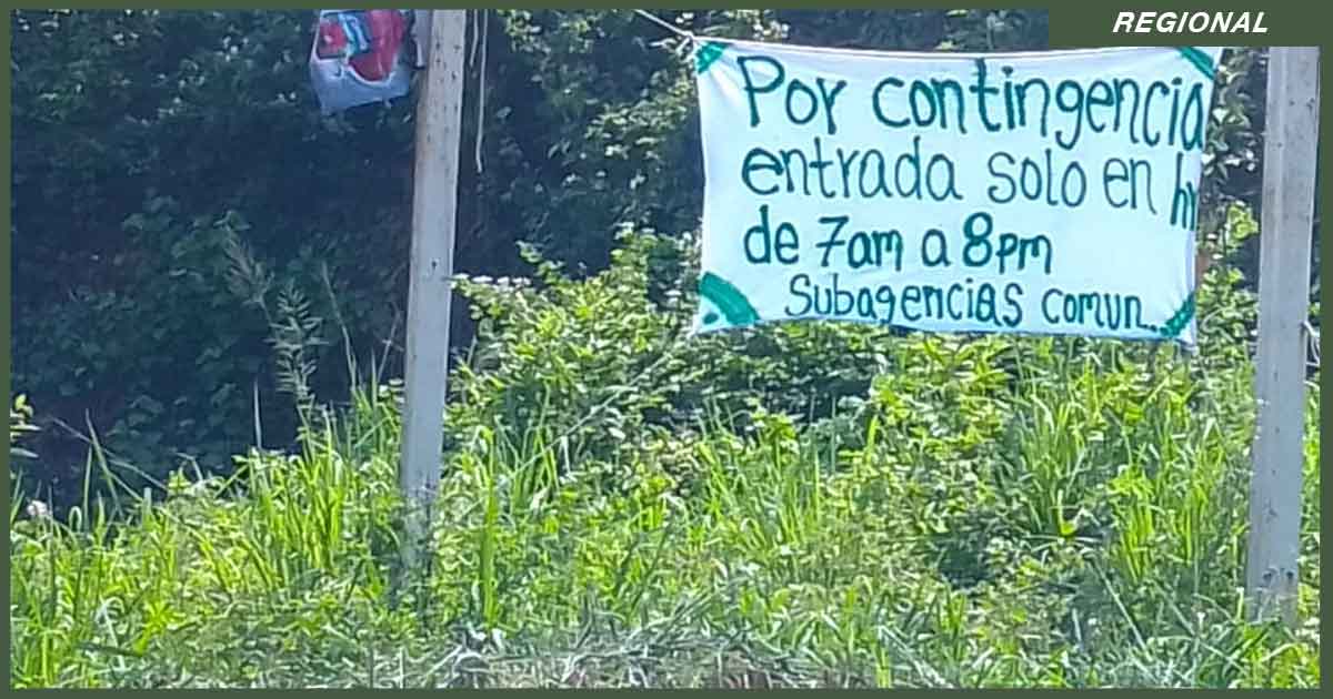 Se unen tres comunidades e instalan filtro en El Torno, Cazones por Covid-19