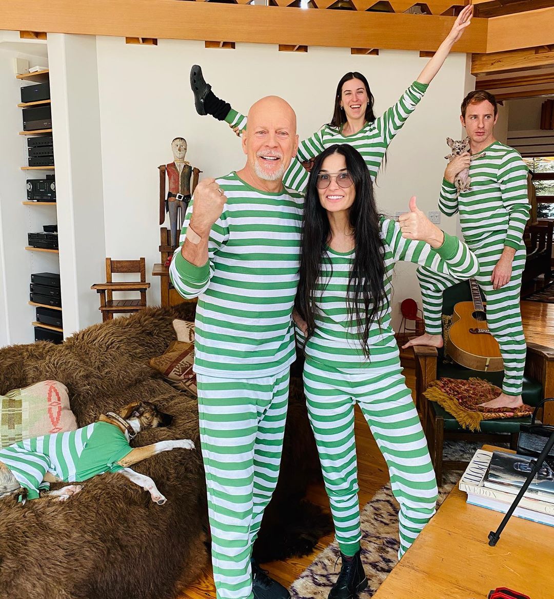 Bruce Willis y Demi Moore pasan cuarentena juntos con sus hijas