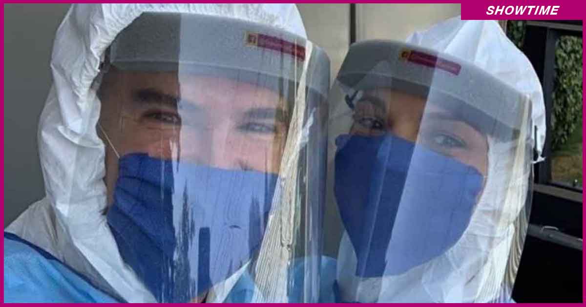 Julio Camejo y Mariana Seoane donan equipo de protección al ISSSTE