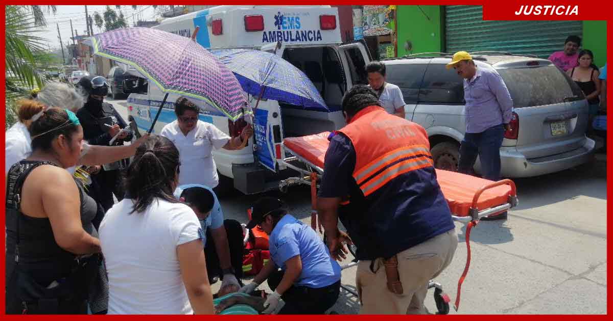 Veloz motociclista arroja a mujer mayor