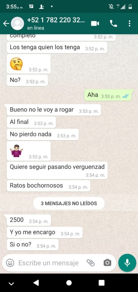 Intentan extorsionar a maestra; le pedían 2500 pesos para no exhibirla