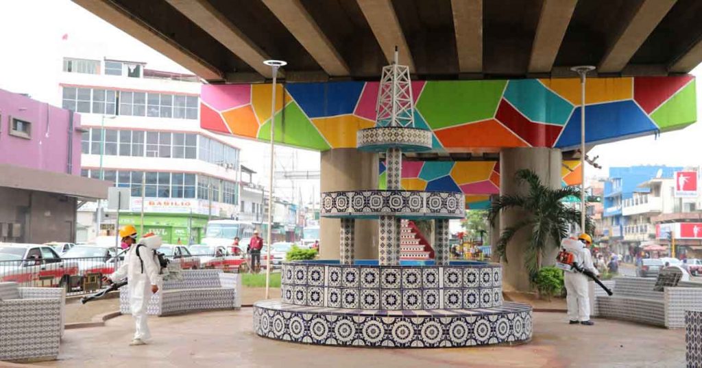 Amplían sanitización en transporte público y espacios públicos en Poza Rica