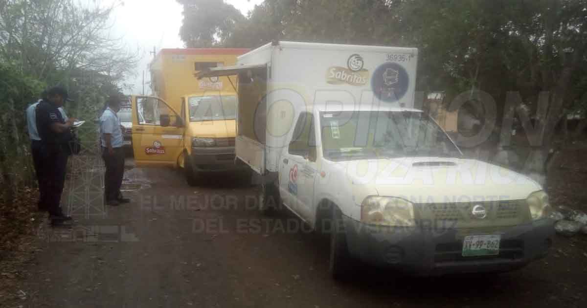 Violento asalto a chofer de empresa galletera, en Cazones