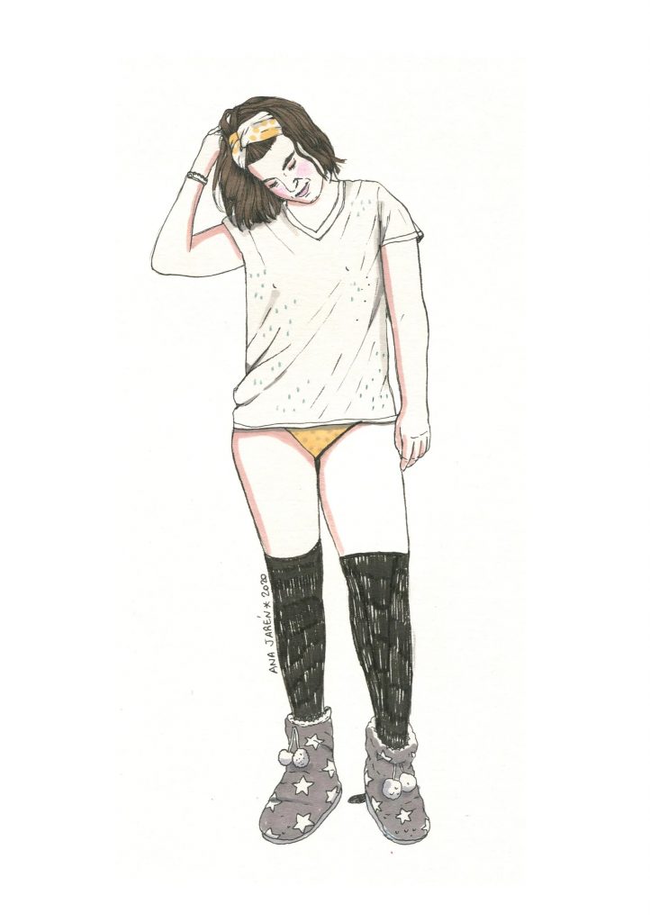 La ilustradora sevillana Ana Jarén nos acerca los looks más recurrentes de la cuarentena