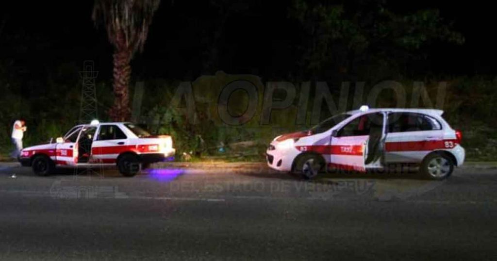 Sujetos a bordo de dos taxis dispararon a los Policías Ministeriales en Papantla