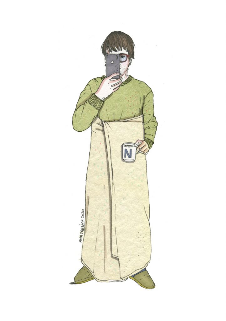 La ilustradora sevillana Ana Jarén nos acerca los looks más recurrentes de la cuarentena