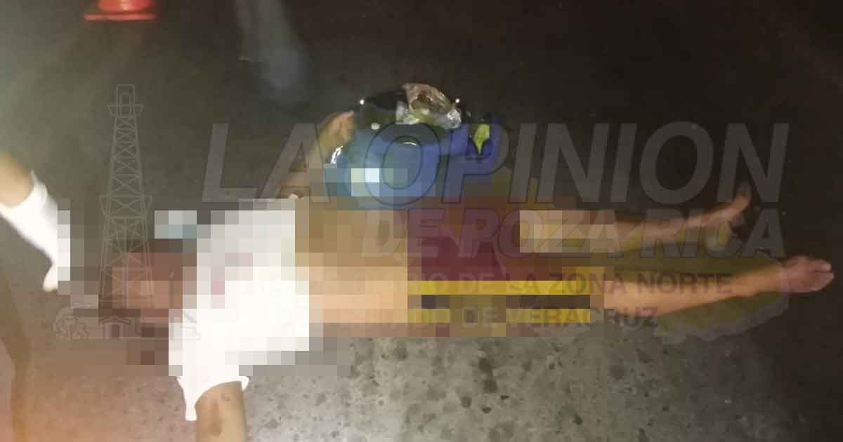 Muere abonero al derrapar su moto en la México-Tuxpan