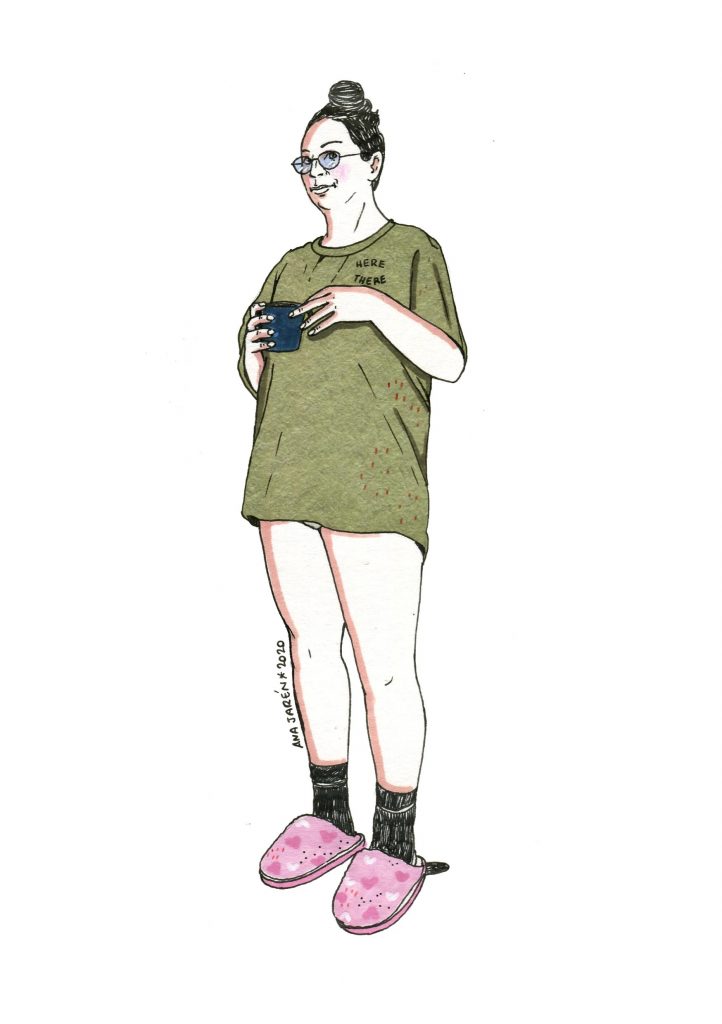 La ilustradora sevillana Ana Jarén nos acerca los looks más recurrentes de la cuarentena