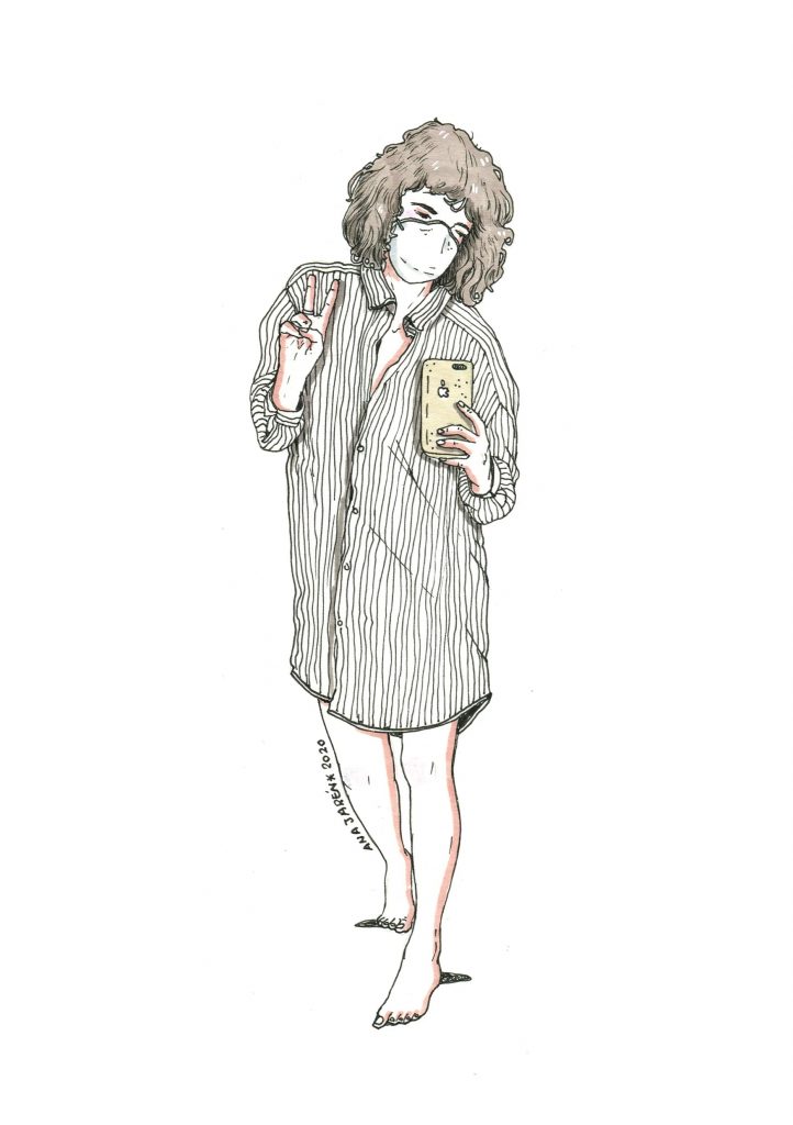 La ilustradora sevillana Ana Jarén nos acerca los looks más recurrentes de la cuarentena