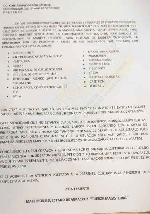 Maestros, ahogados en deudas, no tienen con que pagar