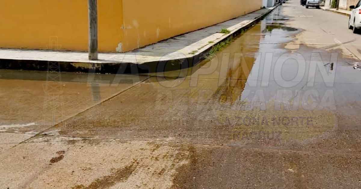 Más de un mes con una fuga de agua en el Barrio de San Pancho