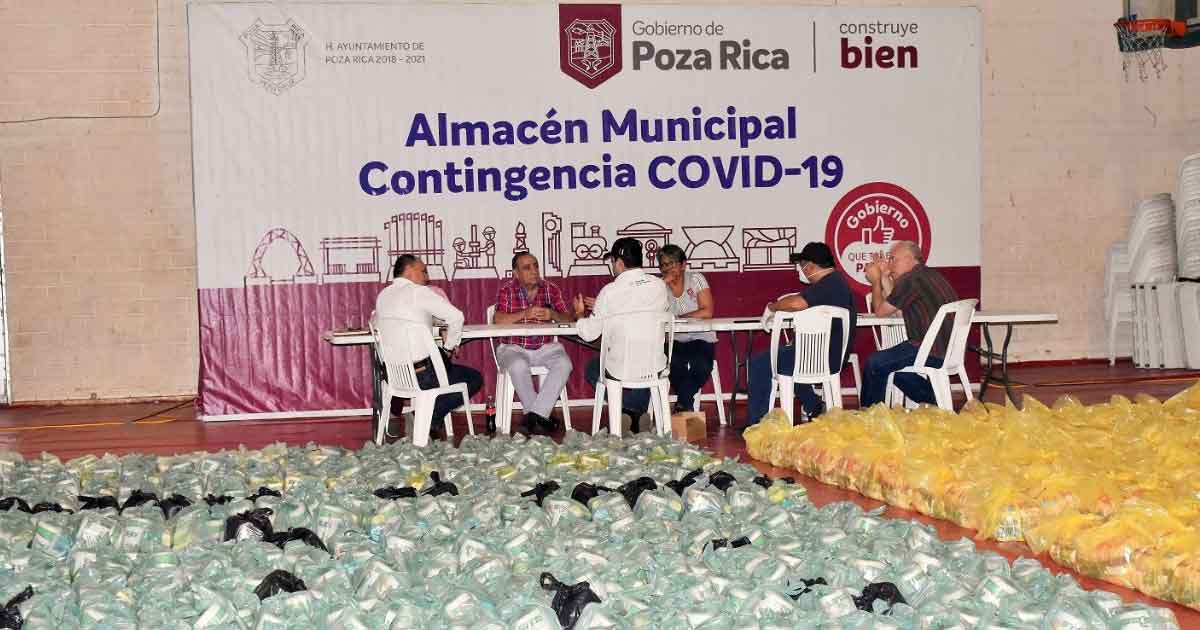 Inicia Gobierno de Poza Rica entrega de despensas para sectores de población vulnerable