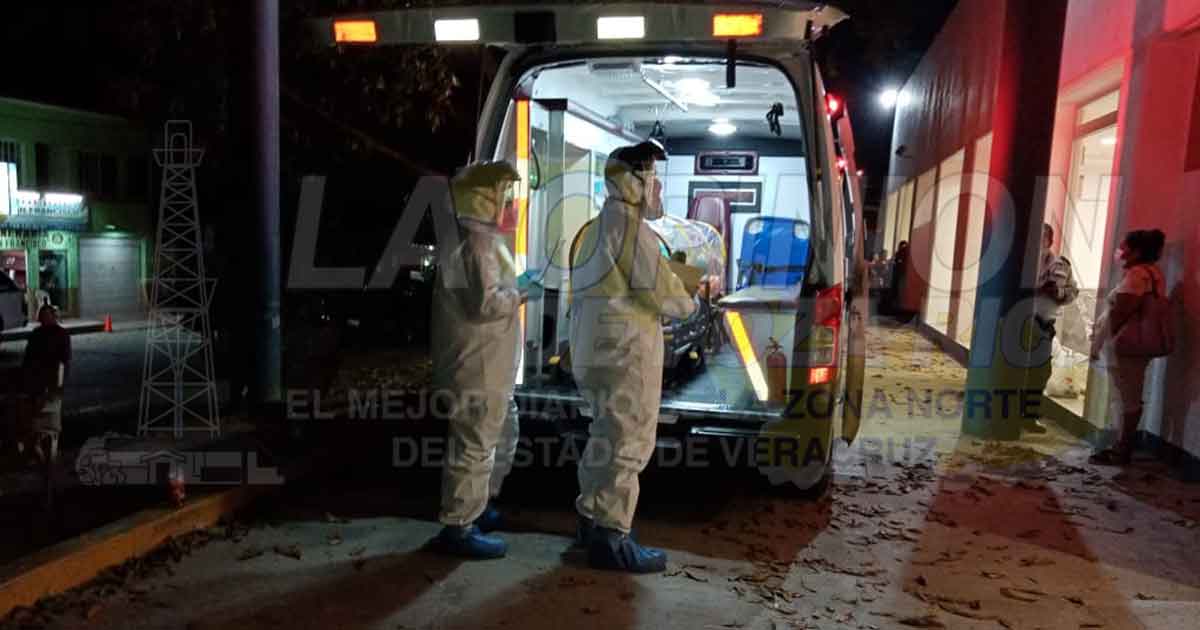 Mujer con sospecha de contagio por Covid-19, de Coatzintla al Centro Especial de Poza Rica