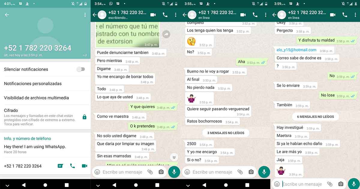 Intentan extorsionar a maestra; le pedían 2500 pesos para no exhibirla