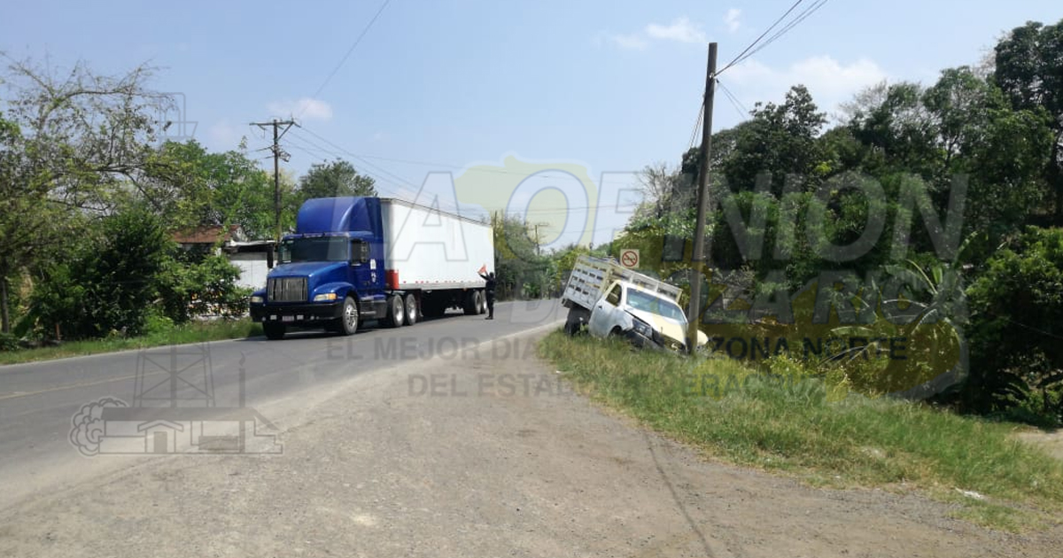 Aparatoso accidente en la Tuxpan-Tampico