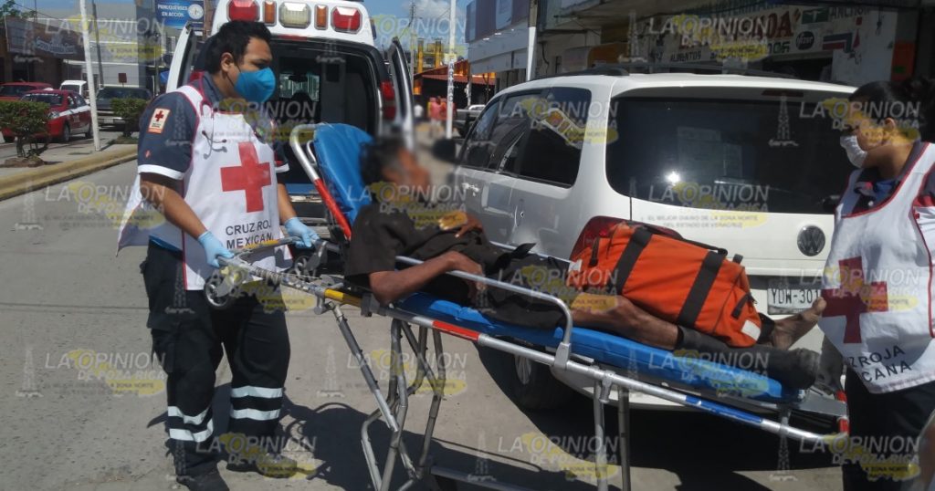 Sujeto sufre aparatosa caída