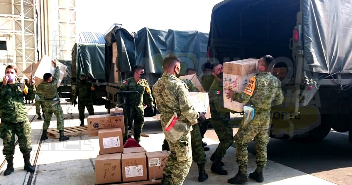 Envían más insumos a instalaciones militares tuxpeñas