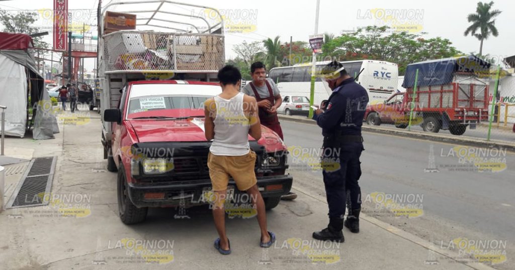 Choque sobre el Boulevard Central en Huejutla
