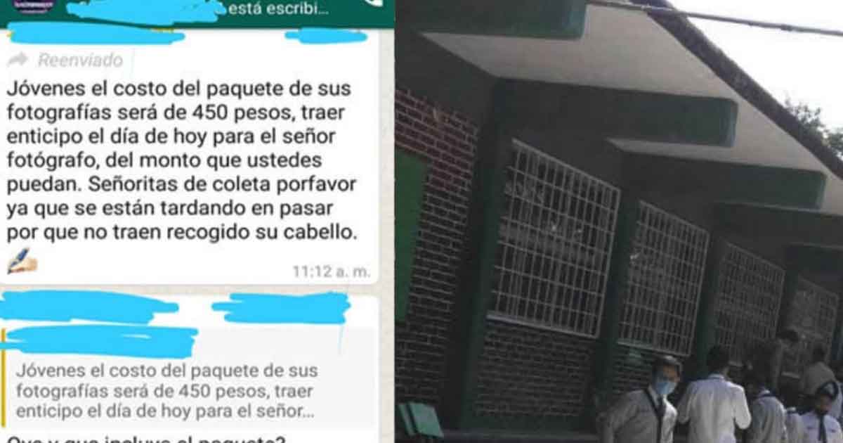 Pese a pandemia se reúnen alumnos sólo para tomarse una foto