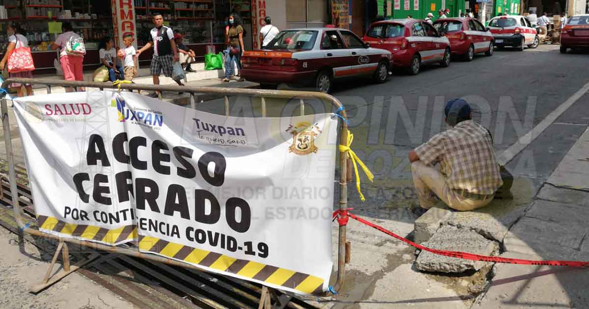 Centro de Tuxpan prevalecerá cerrado