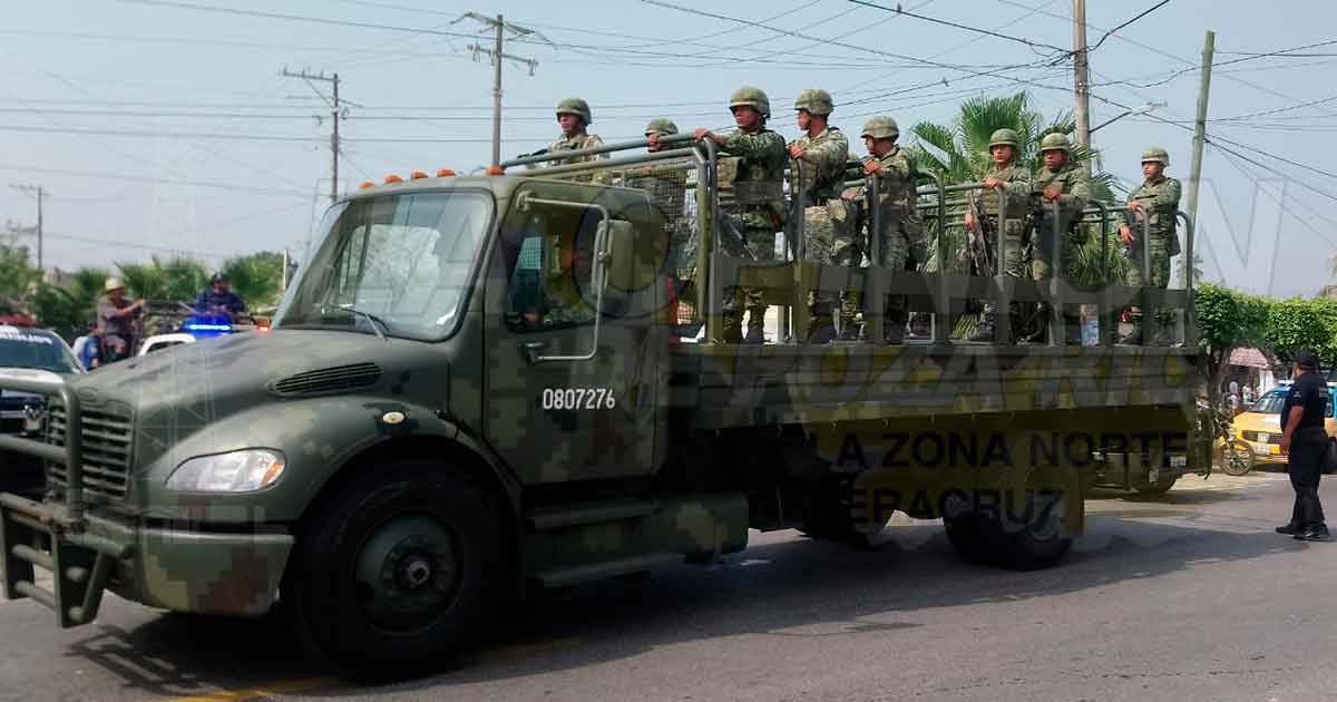 Elementos del Séptimo Batallón de Infantería del Ejército Mexicano en vigilancia permanente