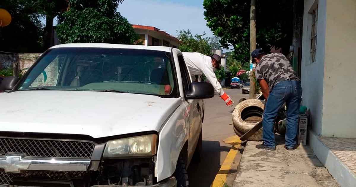 Destruyen criaderos de mosco para prevenir dengue, en Cazones