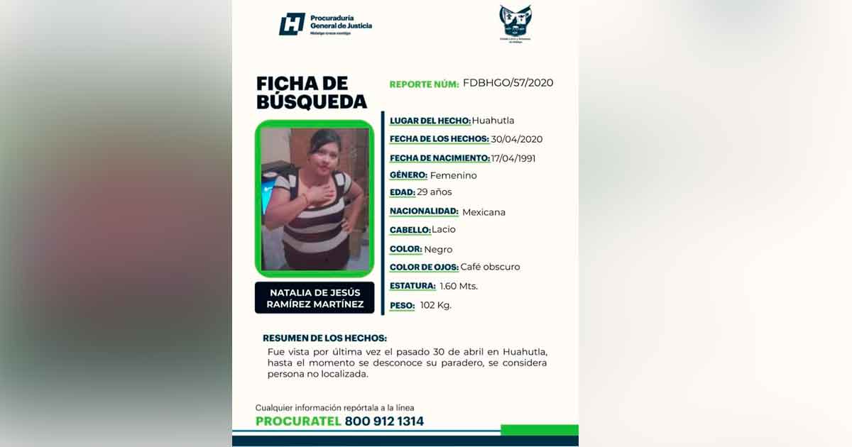 Denuncian extraña desaparición de Natalia en Huautla