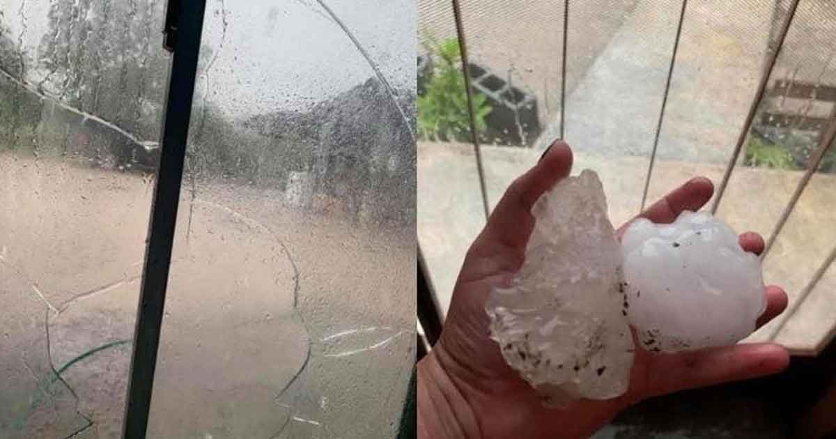 Caída de granizo con tamaño de pelotas causa destrozos en Nuevo León