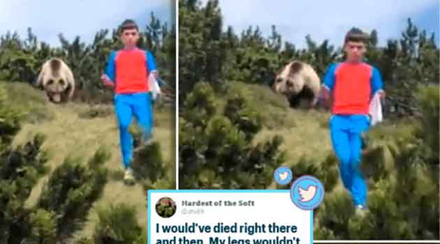 Así escapa un niño de 12 años de un oso cuando se encontraba en Italia