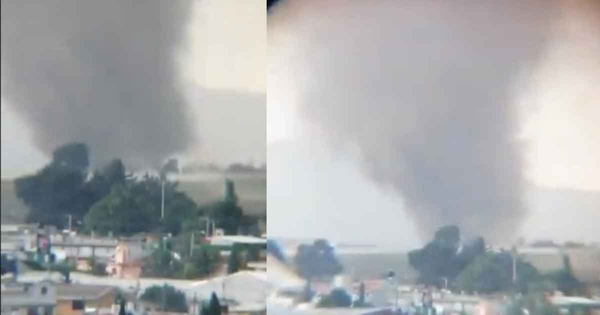Miedo en Puebla: Captan impresionante tornado de agua en Ciudad Serdán (VIDEO)