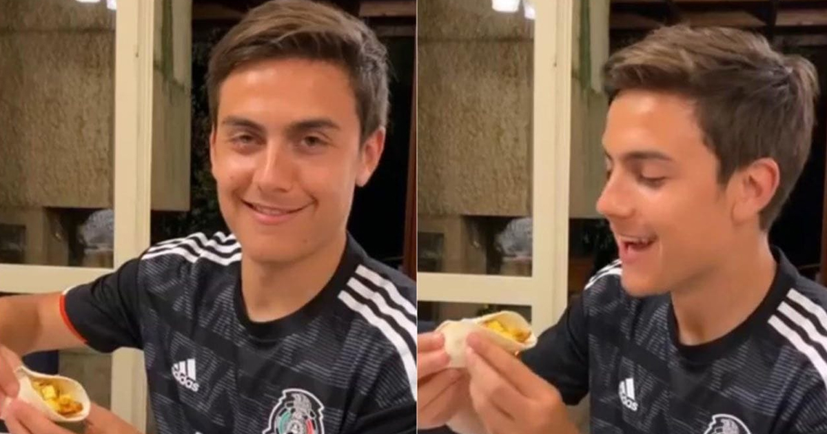 ¡Ya eres mexicano! Dybala preparó taquitos al pastor con la camiseta del Tri