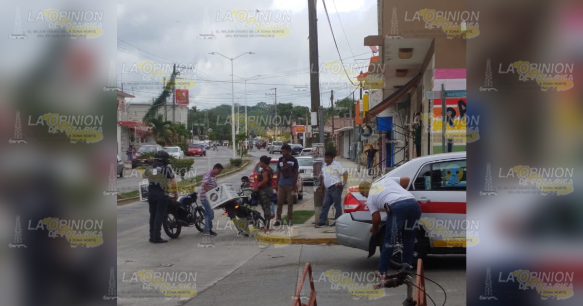 Aparatoso choque en la Rafael Nieto
