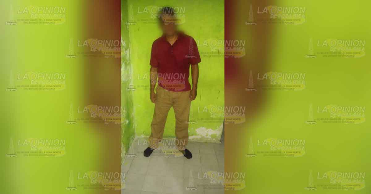 Campesino tras las rejas por violencia familiar.