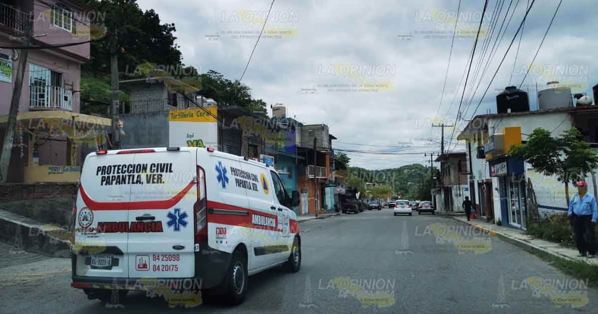 Cayó de su propia altura, se lesiona el rostro