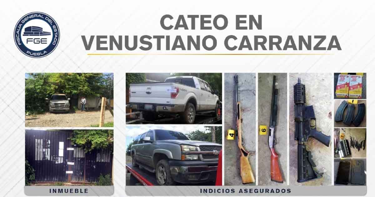 FGE DECOMISA ARMAS Y CAMIONETAS TRAS CATEO