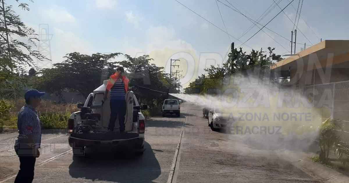 Refuerzan acciones en la sanitización en Coatzintla