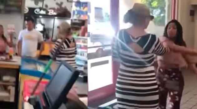 “Vuelve a tu país”: Mujer de EU discrimina a latina y ella responde con cachetada (VIDEO)